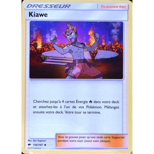 Carte Pokémon 116/147 Kiawe Sl3 - Soleil Et Lune - Ombres Ardentes Neuf Fr