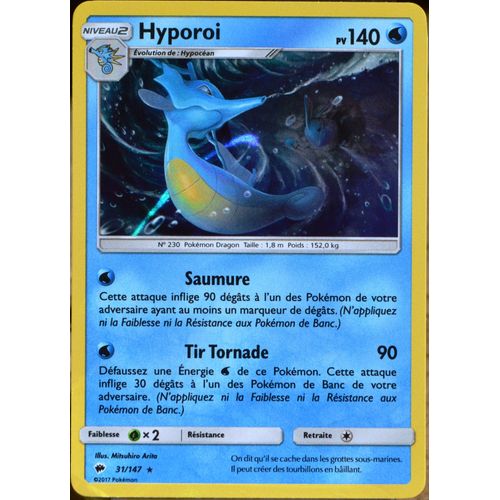 Carte Pokémon 31/147 Hyporoi 140 Pv - Holo Sl3 - Soleil Et Lune - Ombres Ardentes Neuf Fr