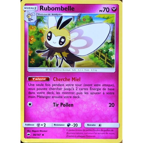 Carte Pokémon 96/147 Rubombelle 70 Pv Sl3 - Soleil Et Lune - Ombres Ardentes Neuf Fr
