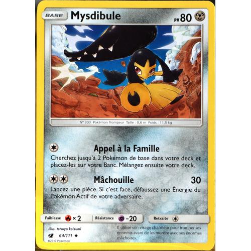 Carte Pokémon 64/111 Mysdibule  80 Pv Sl4 - Soleil Et Lune - Invasion Carmin Neuf Fr