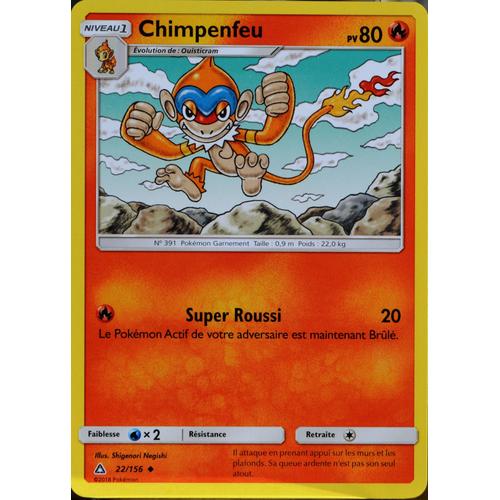 Carte Pokémon 22/156 Chimpenfeu Sl5 - Soleil Et Lune - Ultra Prisme Neuf Fr