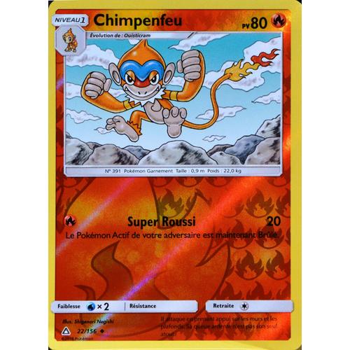 Carte Pokémon 22/156 Chimpenfeu - Reverse Sl5 - Soleil Et Lune - Ultra Prisme Neuf Fr