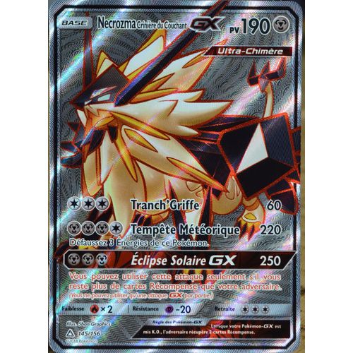 Carte Pokémon 145/156 Necrozma Crinière Du Couchant Gx Sl5 - Soleil Et Lune - Ultra Prisme Neuf Fr