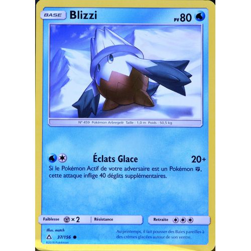 Carte Pokémon 37/156 Blizzi Sl5 - Soleil Et Lune - Ultra Prisme Neuf Fr