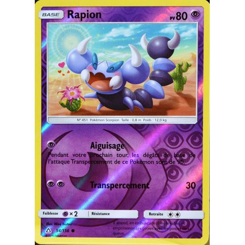 Carte Pokémon 54/156 Rapion - Reverse Sl5 - Soleil Et Lune - Ultra Prisme Neuf Fr