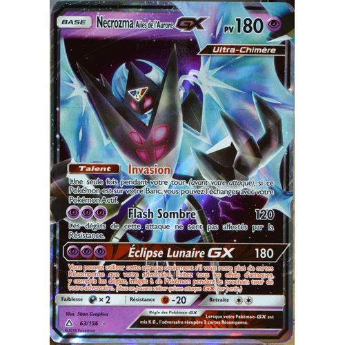 Carte Pokémon 63/156 Necrozma Ailes De L'aurore Gx Sl5 - Soleil Et Lune - Ultra Prisme Neuf Fr