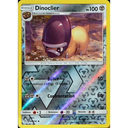 Carte Pokémon 84/156 Dinoclier - Reverse Sl5 - Soleil Et Lune - Ultra Prisme Neuf Fr