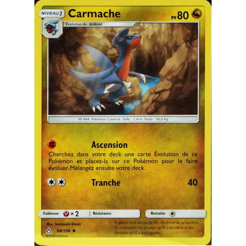 Carte Pokémon 98/156 Carmache Sl5 - Soleil Et Lune - Ultra Prisme Neuf Fr