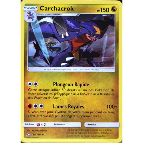 Carte Pokémon 99/156 Carchacrok Sl5 - Soleil Et Lune - Ultra Prisme Neuf Fr