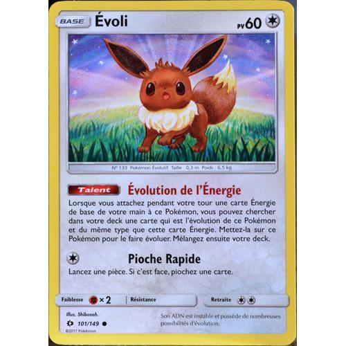 Carte Pokémon 101/149 Évoli 60 Pv Sm1 - Soleil Et Lune Neuf Fr