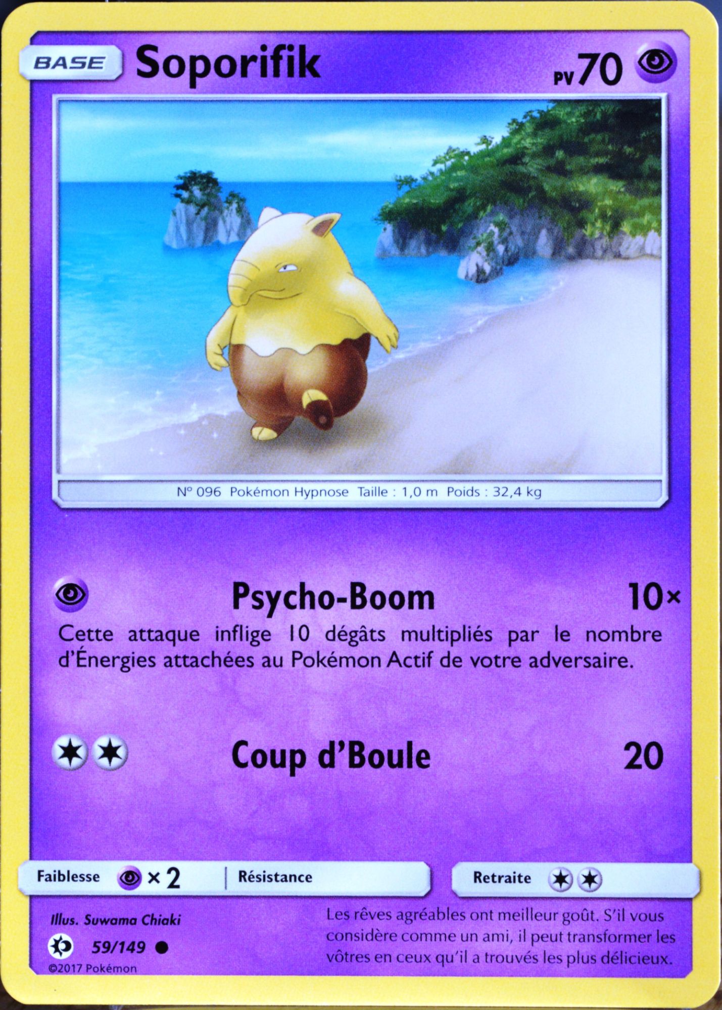 Carte Pokémon 59/149 Soporifik 70 Pv Sm1 - Soleil Et Lune Neuf Fr