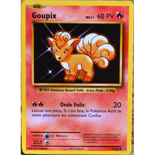 Carte Pokémon 14/108 Goupix Niv.11 60 Pv Xy - Evolutions  Neuf Fr