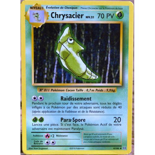 Carte Pokémon 4/108 Chrysacier 70 Pv Xy - Evolutions  Neuf Fr