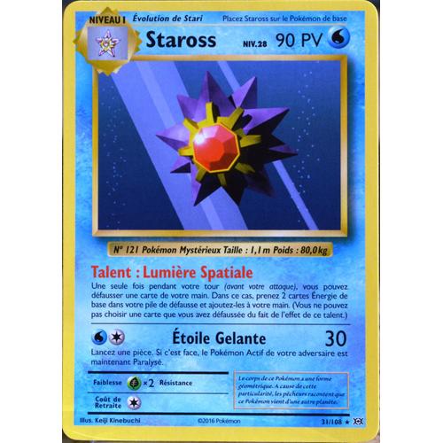 Carte Pokémon 31/108 Staross Niv.28 90 Pv Xy - Evolutions  Neuf Fr