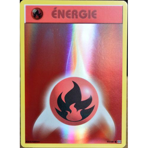 Carte Pokémon 92/108 Energie Feu - Reverse Xy - Evolutions  Neuf Fr