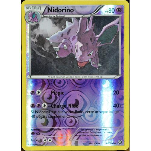 Carte Pokémon 44/114 Nidorino 80 Pv - Reverse Xy - Offensive Vapeur Neuf Fr