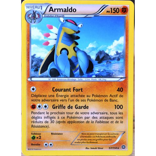 Carte Pokémon 57/114 Armaldo 150 Pv Xy - Offensive Vapeur Neuf Fr