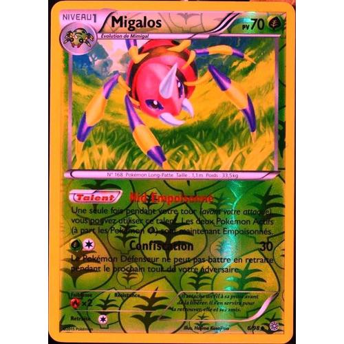 Carte Pokémon 6/98 Migalos 70 Pv - Reverse Xy07 - Origines Antiques Neuf Fr