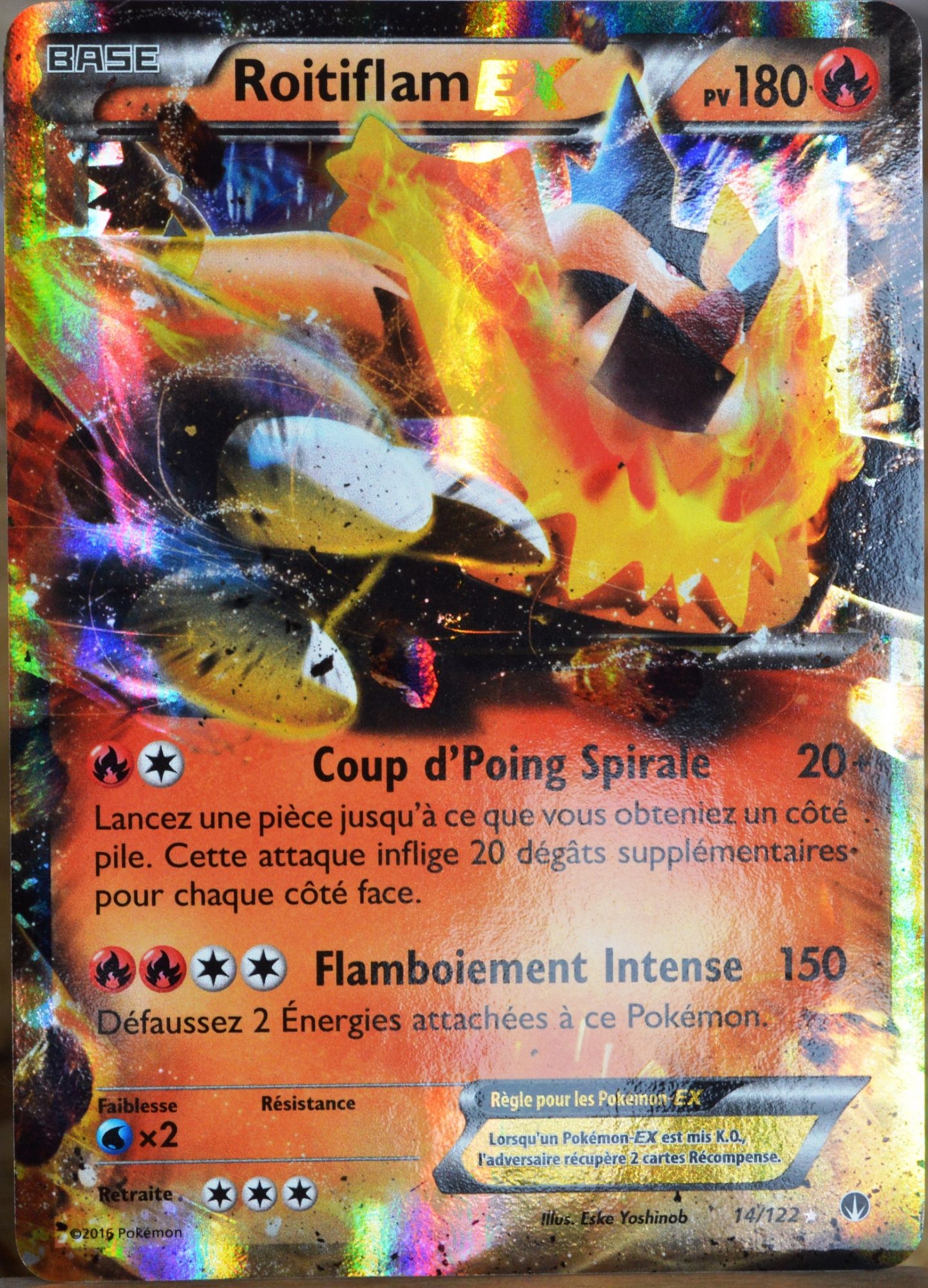 Carte Pokémon 14/122 Roitiflam Ex 180 Pv Xy09 - Rupture Turbo Neuf Fr