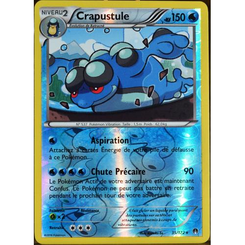 Carte Pokémon 35/122 Crapustule 150 Pv - Reverse Xy09 - Rupture Turbo Neuf Fr