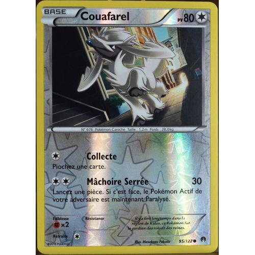 Carte Pokémon 95/122 Couafarel 80 Pv - Reverse Xy09 - Rupture Turbo Neuf Fr
