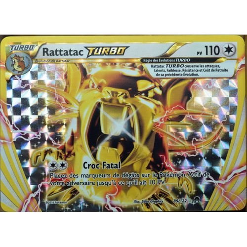 Carte Pokémon 89/122 Rattatac Turbo 110 Pv Xy09 - Rupture Turbo Neuf Fr