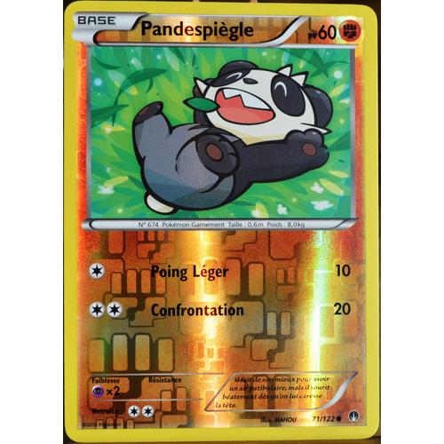 Carte Pokémon 71/122 Pandespiègle 60 Pv - Reverse Xy09 - Rupture Turbo Neuf Fr