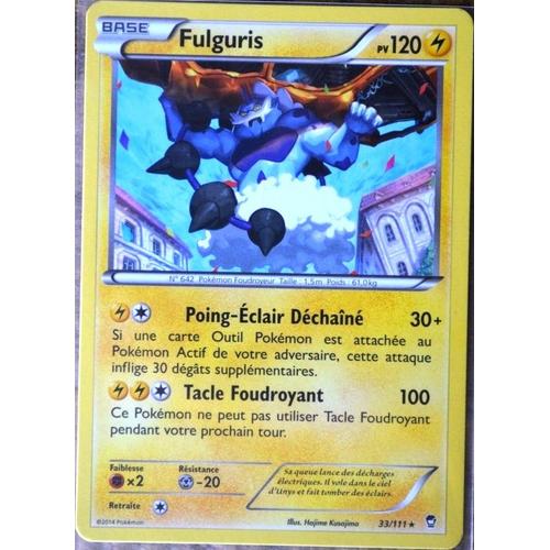 Carte Pokémon 33/111 Fulguris 120 Pv Rare Xy03 Poings Furieux Neuf Fr
