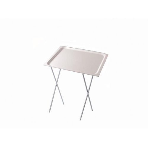 Don Hierro - Table Pliante Avec Plateau Amovible, Petite Table D'appoint Pliante Pour Cuisine, Camping, Terrasse, Jardin, Ada-Blanc
