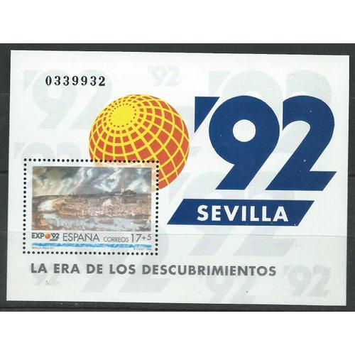 Bloc Feuillet Exposition Universelle De Seville 1992 Espagne Neuf** N° 49