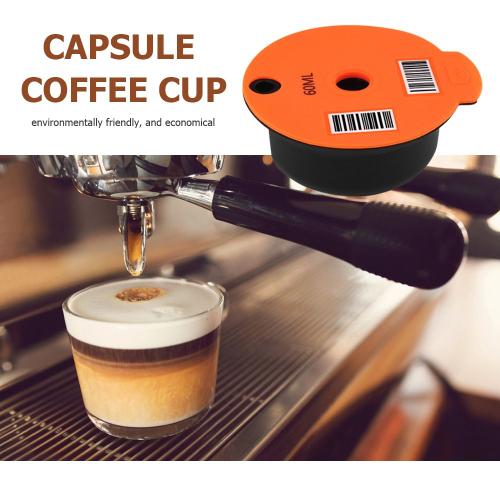 NXACETN Capsules de café réutilisables accessoire pour machines à café Bosch-s Tassimoo Tas Maker 60 ml 180/60 ml filtre à café réutilisable en plastique 