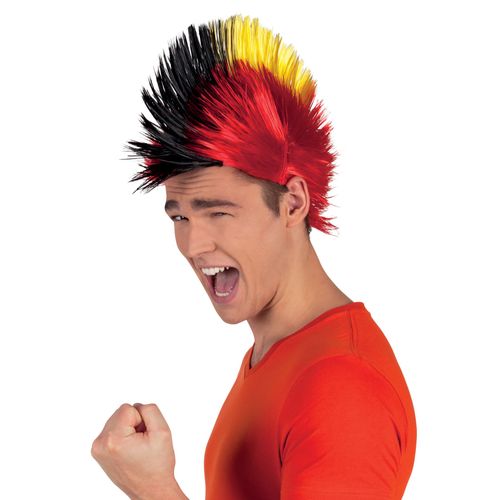 Perruque Punk Supporter Belgique Adulte