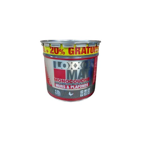 LOXXO Peinture Mat Monocouche Blanc 12 L