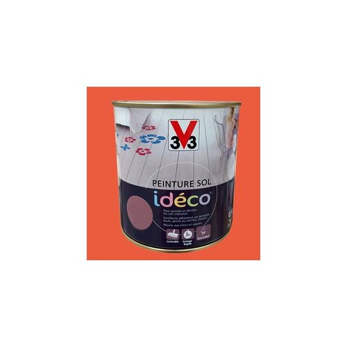 Peinture sol V33 Idéco Capucine Satin 0.5L