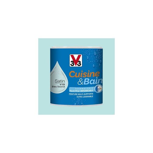 V33 Peinture Cuisine & Bain Bleu source n°69 0,5 L