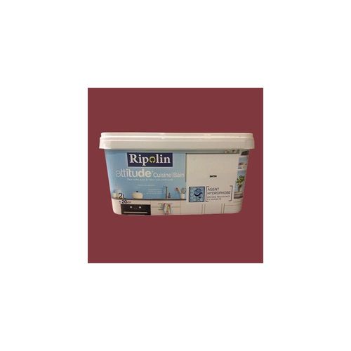 RIPOLIN Peinture acrylique Attitude Cuisine & Bain Rouge chinois 2 L