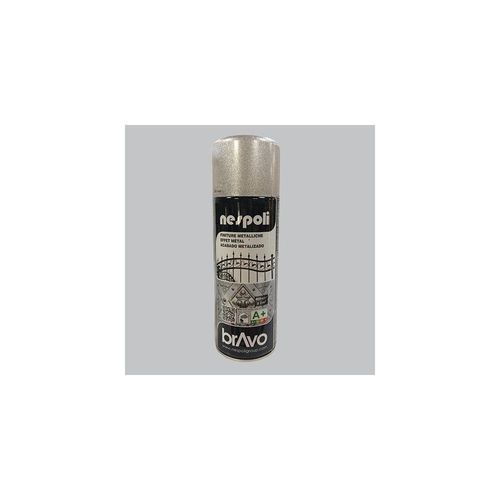 NESPOLI Peinture aérosol Effet Métal Argenté 0,4 L