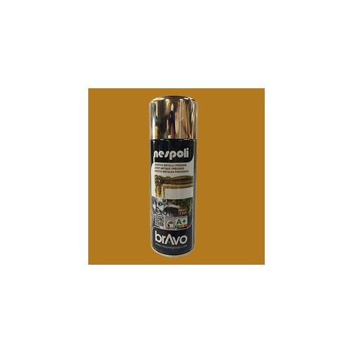 NESPOLI Peinture Aérosol Effet Métaux Précieux Or Chromé 0,4 L