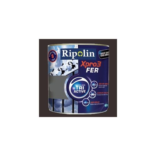 RIPOLIN Peinture Acrylique Xpro3 Tri Active Fer Brun normand