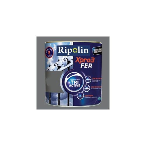 RIPOLIN Peinture Acrylique Xpro3 Tri Active Fer Gris acier
