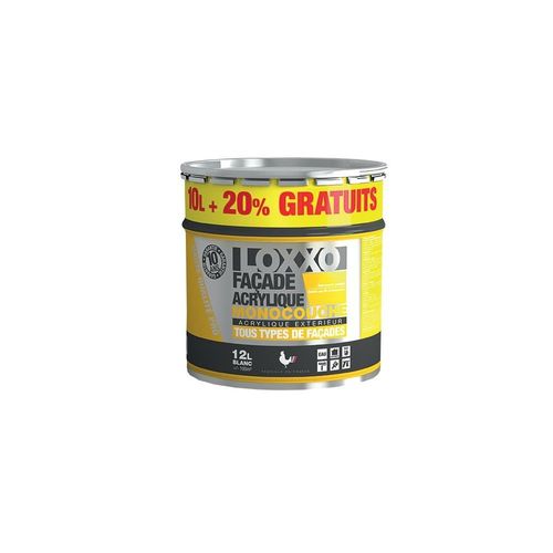 LOXXO Peinture Façade Acrylique 12L Blanc