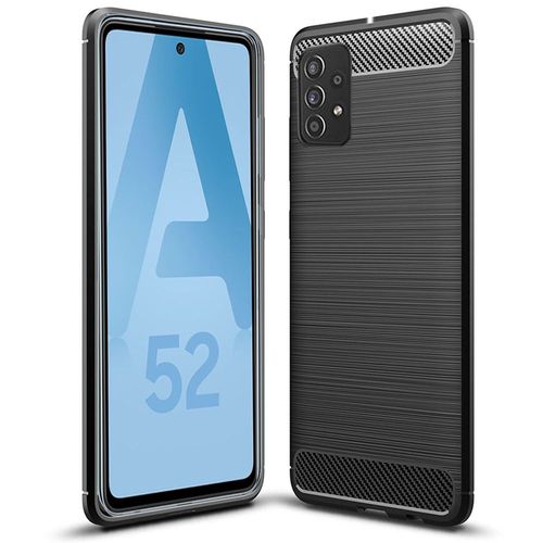 Coque Brossée Noire Samsung Galaxy A52 4g / A52 5g Carbon Fiber Antichoc - Accessoires Pochette Case Samsung Galaxy A52 4g / A52 5g