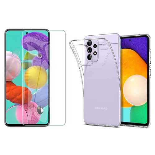 Protection Intégrale 360 Degres Samsung Galaxy A52 4g / A52 5g : Coque Gel De Protection En Tpu Invisible Arrière Transparente Et Protection Écran Classique Samsung Galaxy A52 4g / A52 5g - Accessoires Pochette Case