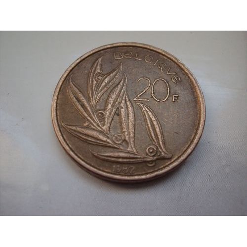 Pièce 20 Francs Belge 1982
