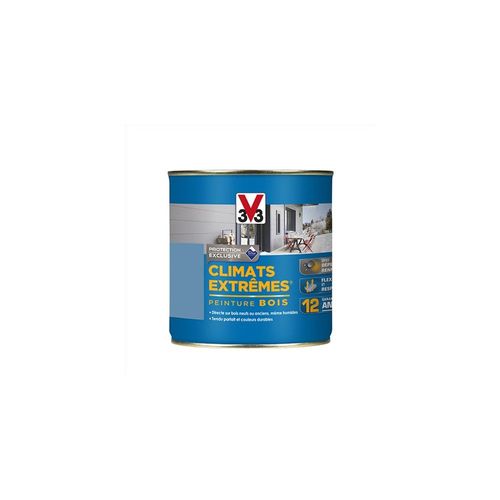 V33 Peinture Climats Extrêmes Bois Bleu Provence Satin 0,5 L