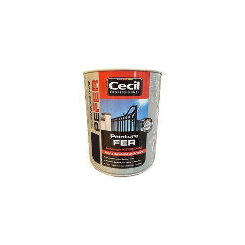 Cécil Peinture PE FER Noir mat 2,5 L