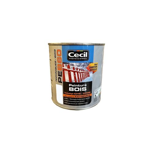 Peinture Bois Cécil Professionnel PEB60 Blanc brillant