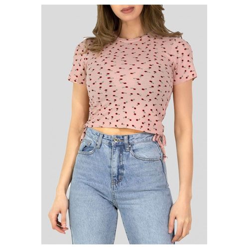 Top Crop Top Rose Femme