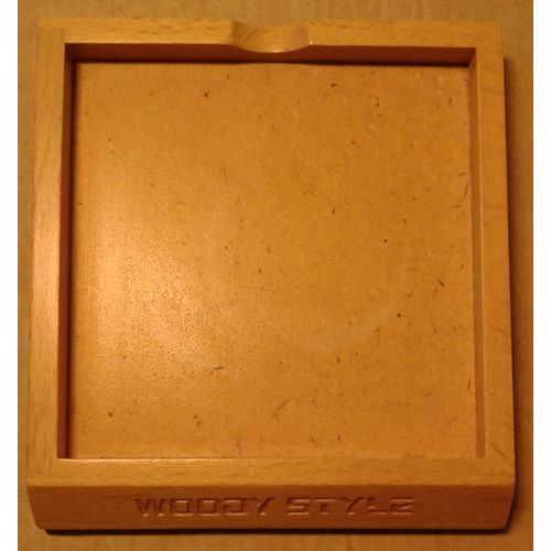 Dessous De Verre Carré En Bois "Woody Style" 10x11cm