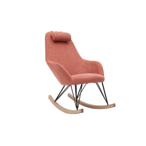 Rocking Chair Design Effet Velours Texturé Terracotta Jhene